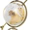 White & Gold Aluminum Tabletop Globe in Arrow Stand